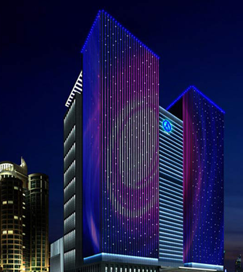 LED點(diǎn)光源樓體亮化怎樣設(shè)計(jì)才能讓人過目不忘？(圖1)