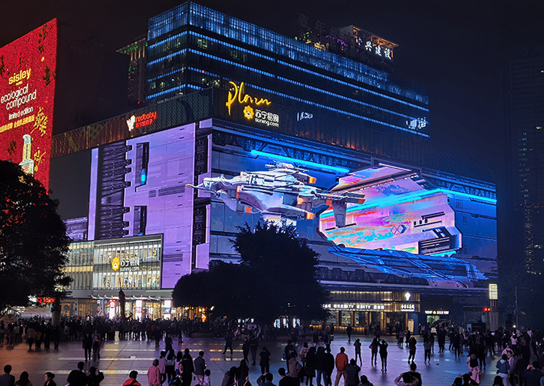 LED網(wǎng)格屏為何成為樓宇廣告的新寵呢？(圖1)